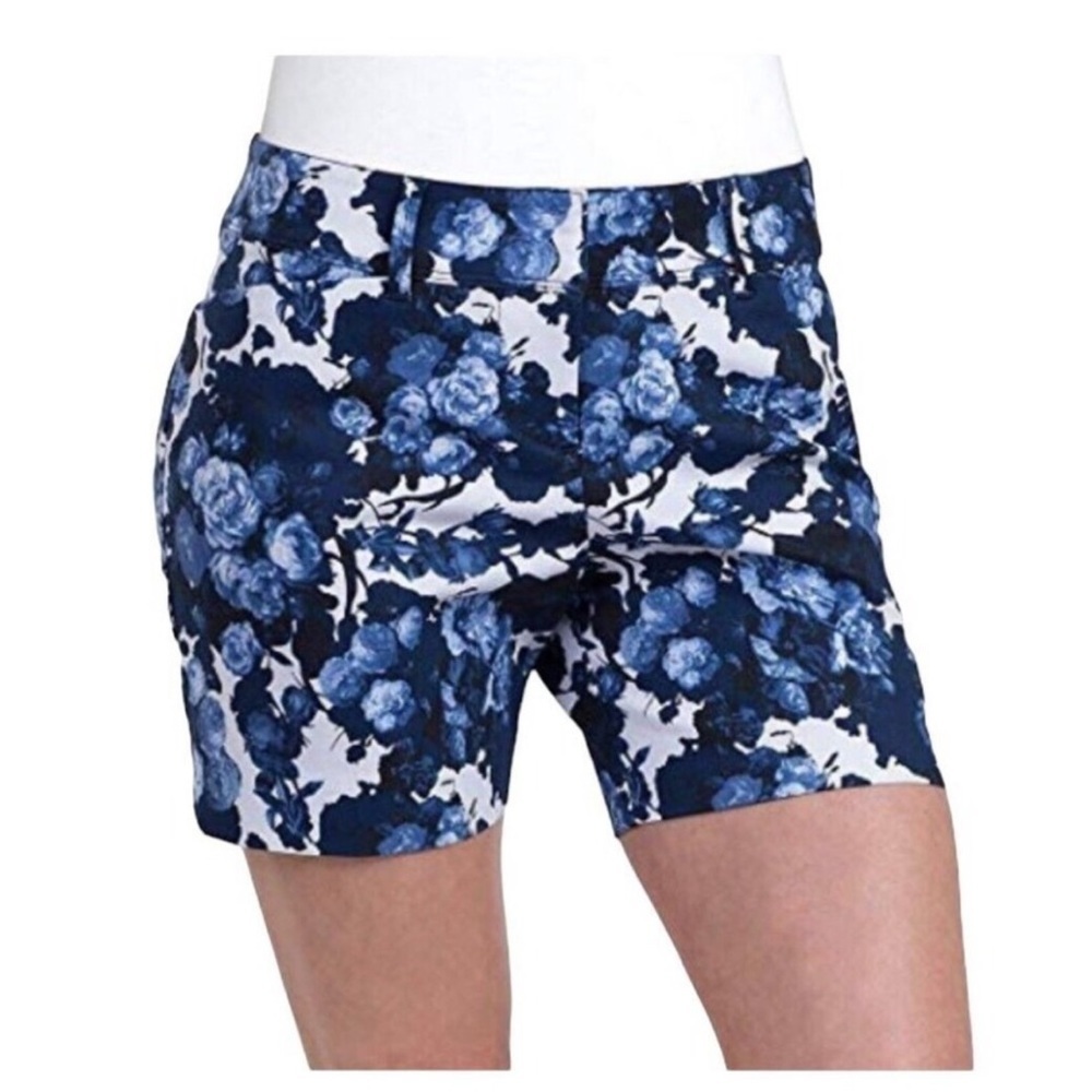 The Limited Midrise Blue Floral 5” Shorts Size 8
